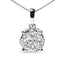 Pendentif en diamant en cluster en or blanc 14 carats