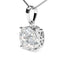 Pendentif en diamant en cluster en or blanc 14 carats