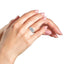 14K White Gold Round-Cut Diamond Cluster Band Ring