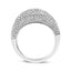 14K White Gold Round-Cut Diamond Cluster Band Ring
