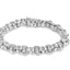 14K White Gold Diamond Knotted Byzantine Link Bracelet - 7 Inches