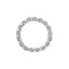 14K White Gold Diamond Knotted Byzantine Link Bracelet - 7 Inches