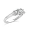 14K White Gold Lab Grown Diamond Three Stone Ring