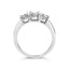 14K White Gold Lab Grown Diamond Three Stone Ring