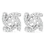 14K White Gold Diamond Spiral Earring Jackets for 4mm Studs