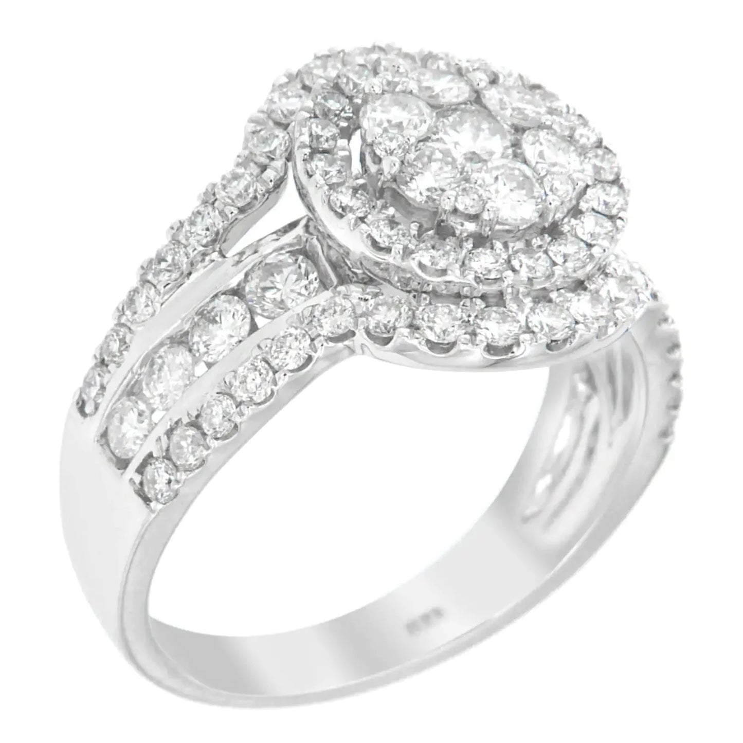 14k White Gold 2ct TDW Diamond Engagement Ring