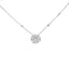 14K White Gold 3.0 Cttw Lab Grown Diamond Floral Cluster Necklace