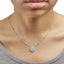 14K White Gold 3.0 Cttw Lab Grown Diamond Floral Cluster Necklace