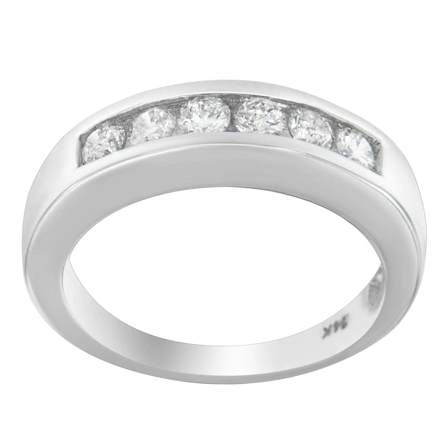 14K White Gold 3/4ct. TDW Diamond Channel Band Ring
