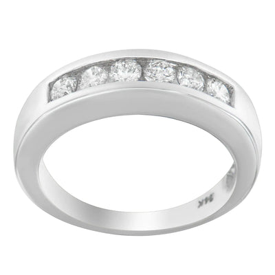 14K White Gold 3/4ct. TDW Diamond Channel Band Ring