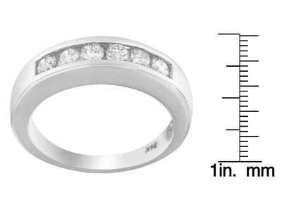 14K White Gold 3/4ct. TDW Diamond Channel Band Ring