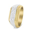 14K Yellow and White Gold 1.00 Cttw Diamond Gent's Band - Size 10