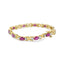 14K Yellow Gold Diamond & Ruby Alternating X Link Bracelet