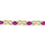14K Yellow Gold Diamond & Ruby Alternating X Link Bracelet