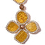 Collier en or jaune 14 carats avec pendentif en diamant jaune fancy en forme de trèfle