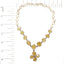 Collier en or jaune 14 carats avec pendentif en diamant jaune fancy en forme de trèfle