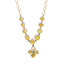 Collier en or jaune 14 carats avec pendentif en diamant jaune fancy en forme de trèfle