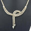 Collar Lariat de Diamantes de Oro Amarillo de 14k de Doble Fila