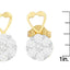 Pendientes de Diamantes Cortados en Redondo de Oro Amarillo de 14K