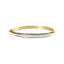 Pulsera de Brazalete de Diamantes Azules y Blancos de Oro Amarillo de 14K - Tamaño 7