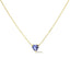 14k Yellow Gold Blue Tanzanite Trillion Pendant Necklace