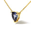 14k Yellow Gold Blue Tanzanite Trillion Pendant Necklace