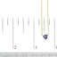 14k Yellow Gold Blue Tanzanite Trillion Pendant Necklace