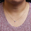 14k Yellow Gold Blue Tanzanite Trillion Pendant Necklace
