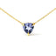 14k Yellow Gold Blue Tanzanite Trillion Pendant Necklace