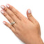 Bague en Or Jaune 14K avec Diamants en Canal en Forme de Tourbillon
