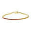 Pulsera de Tenis de Gemas Arcoíris de Oro Amarillo de 14K - 7"