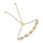 14K Yellow Gold Plated Diamond Infinity Heart Bolo Bracelet
