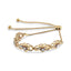 14K Yellow Gold Plated Diamond Infinity Heart Bolo Bracelet