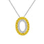 Collier Pendentif en Argent Sterling Plaqué Or Jaune 14K avec Diamants
