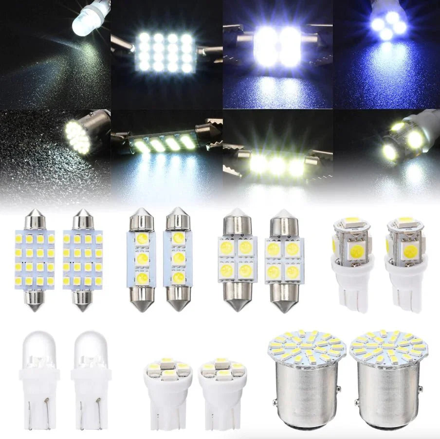 Kit d'éclairage intérieur LED T10 36 mm de 14 pièces
