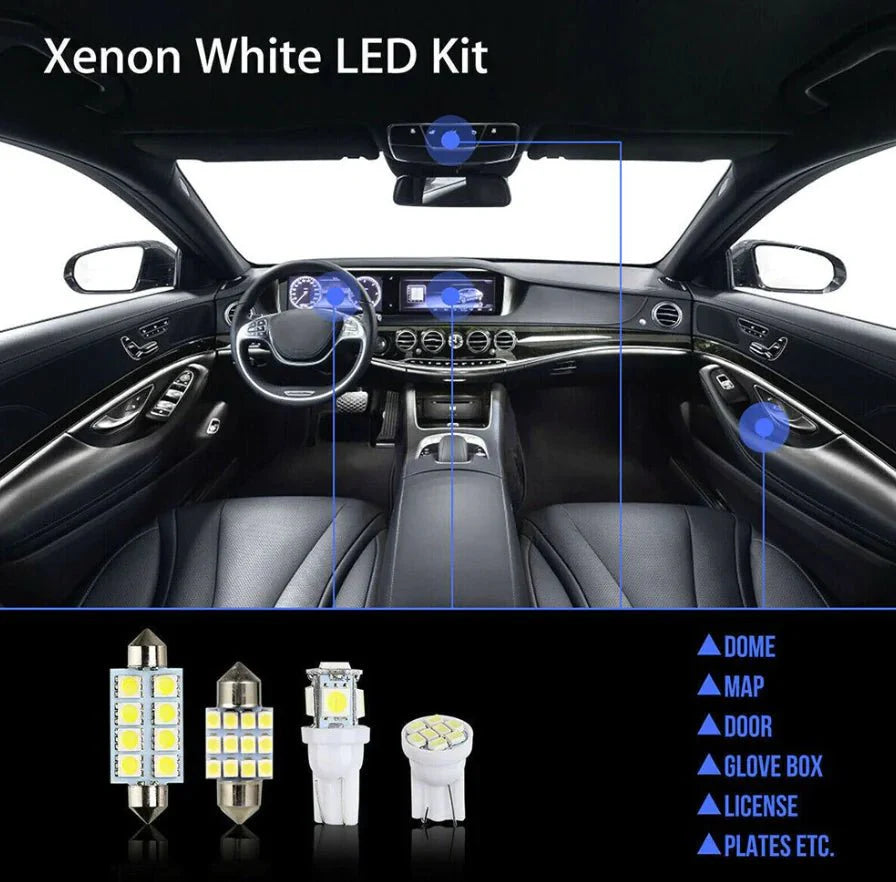 Kit d'éclairage intérieur LED T10 36 mm de 14 pièces