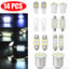 Kit d'éclairage intérieur LED T10 36 mm de 14 pièces