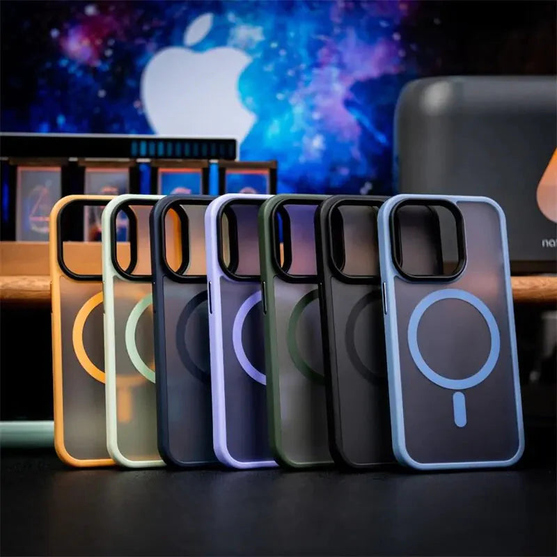 Funda de carga inalámbrica magnética de lujo para iPhone