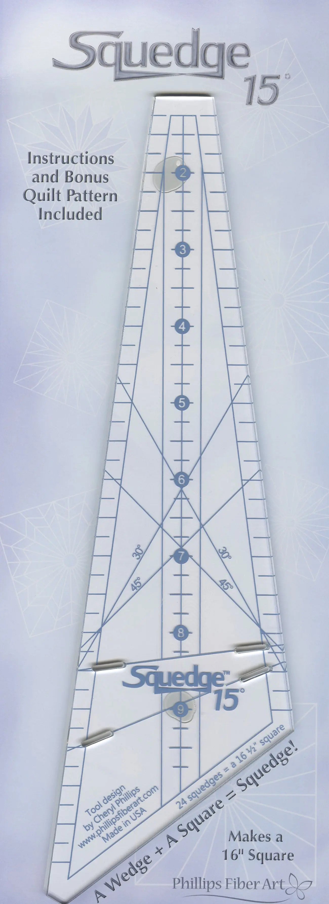 Règle Squedge à 15 Degrés pour le Quilting de Précision