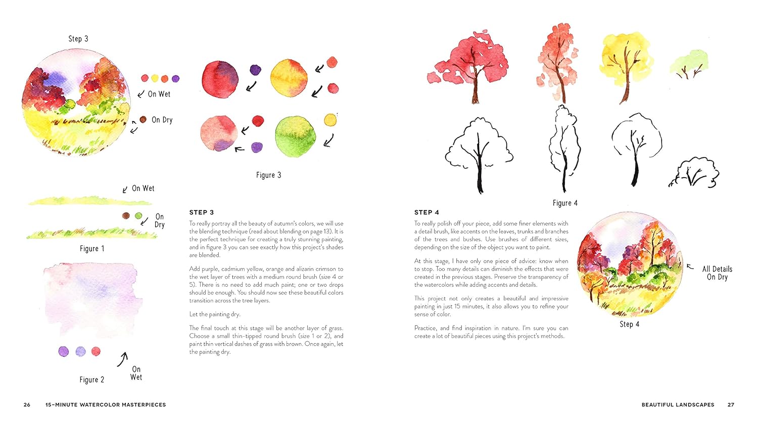 Master Watercolor Art in 15 Minutes: Frame-Worthy Creations Made Easy (Spiral Bound) - Korvel