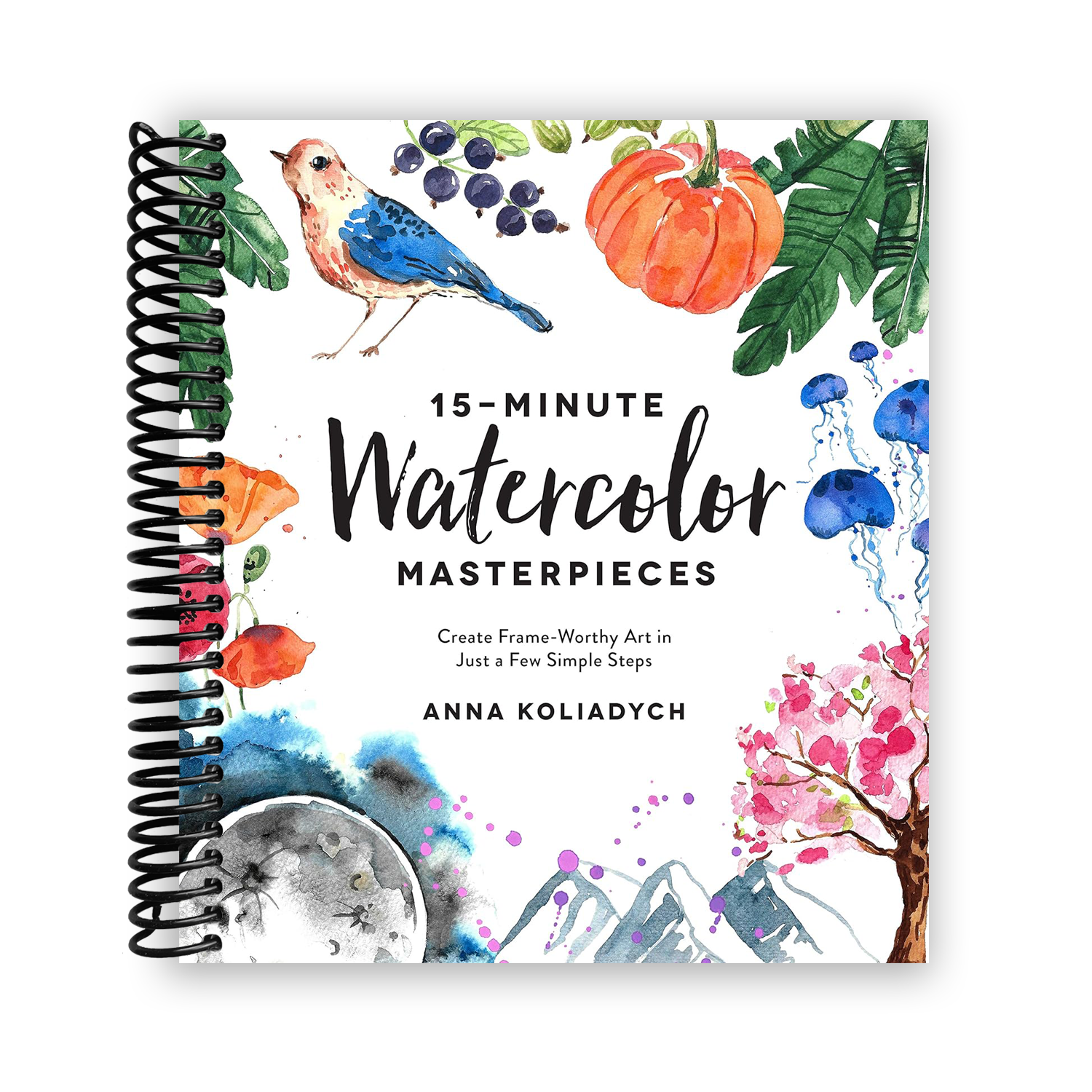 Master Watercolor Art in 15 Minutes: Frame-Worthy Creations Made Easy (Spiral Bound) - Korvel