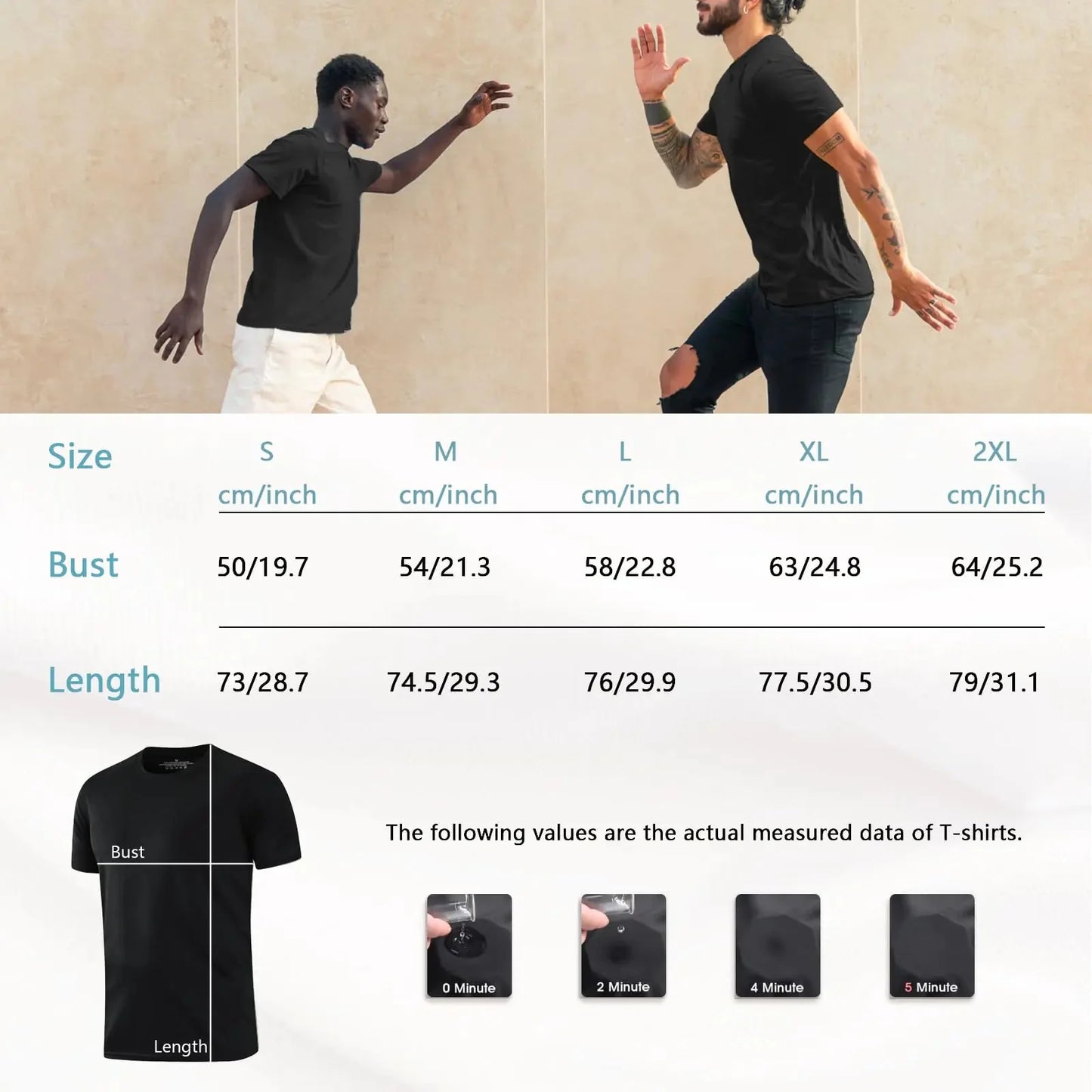 5-Pack Men's Running Shirts - Breathable Athletic Tops