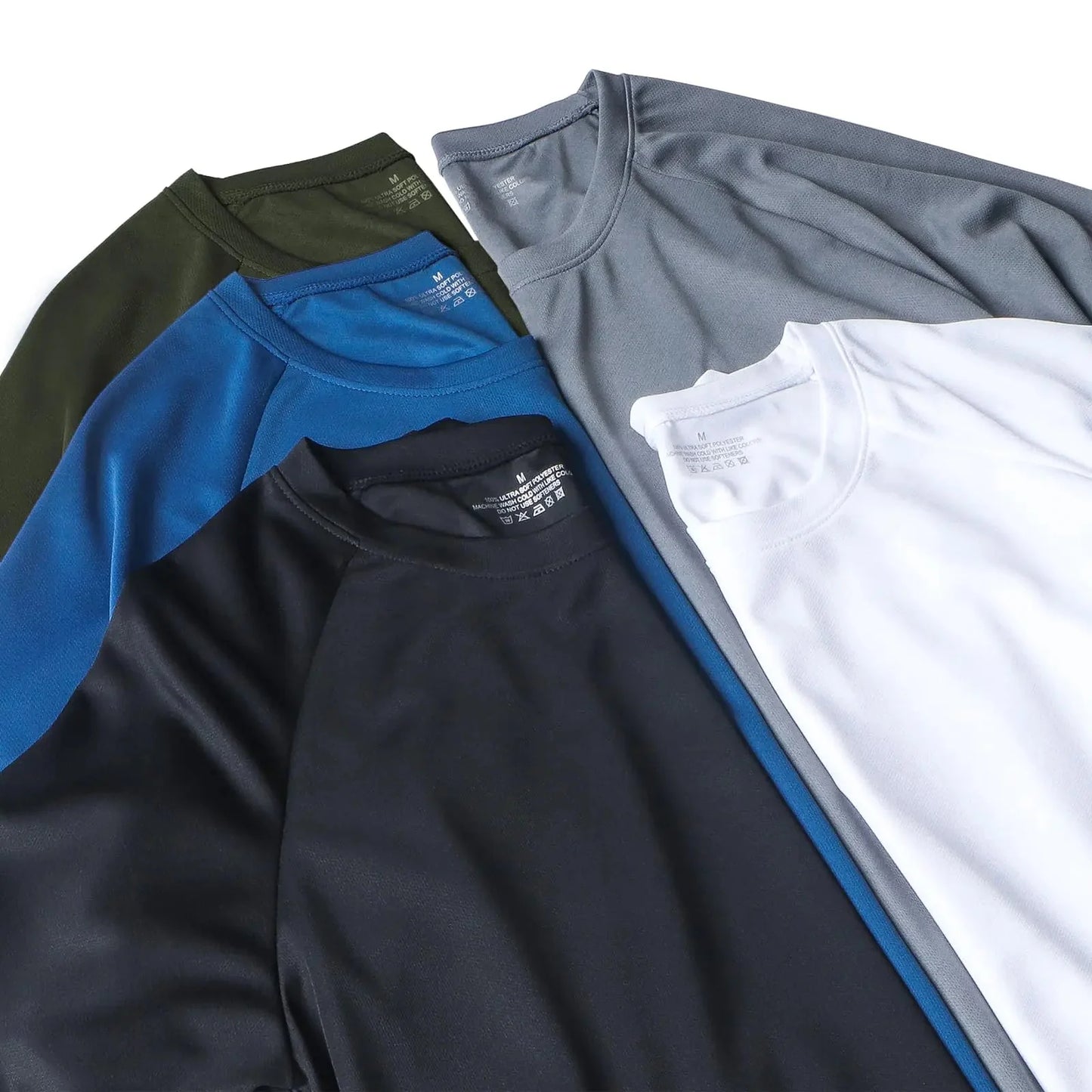 5-Pack Men's Running Shirts - Breathable Athletic Tops