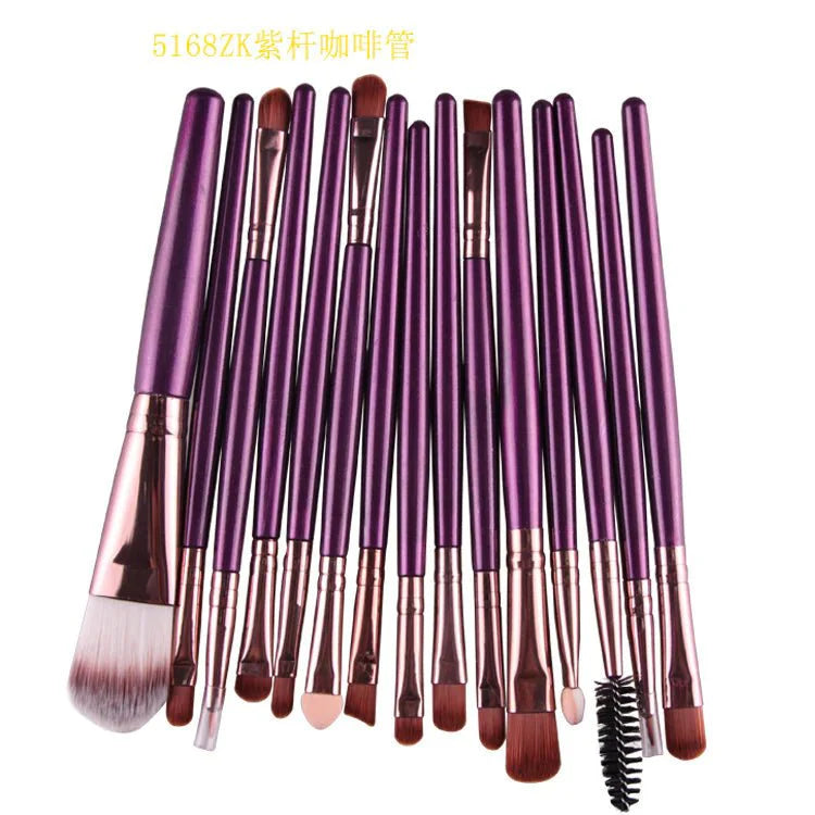 Juego de brochas de maquillaje premium de 15 piezas