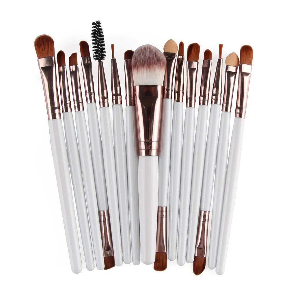 Juego de brochas de maquillaje premium de 15 piezas