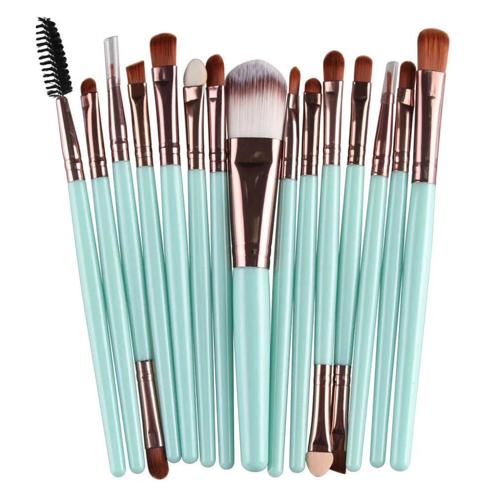 Juego de brochas de maquillaje premium de 15 piezas