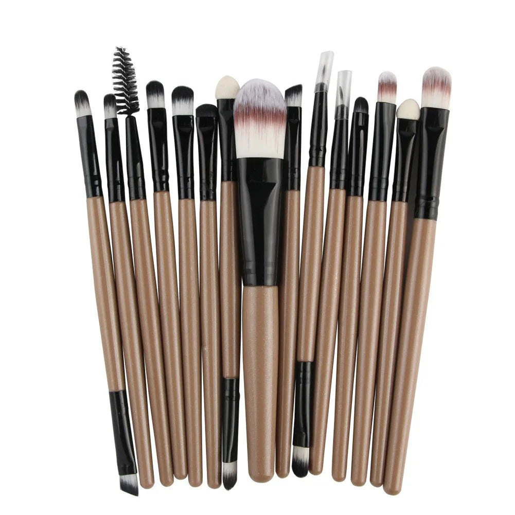 Juego de brochas de maquillaje premium de 15 piezas