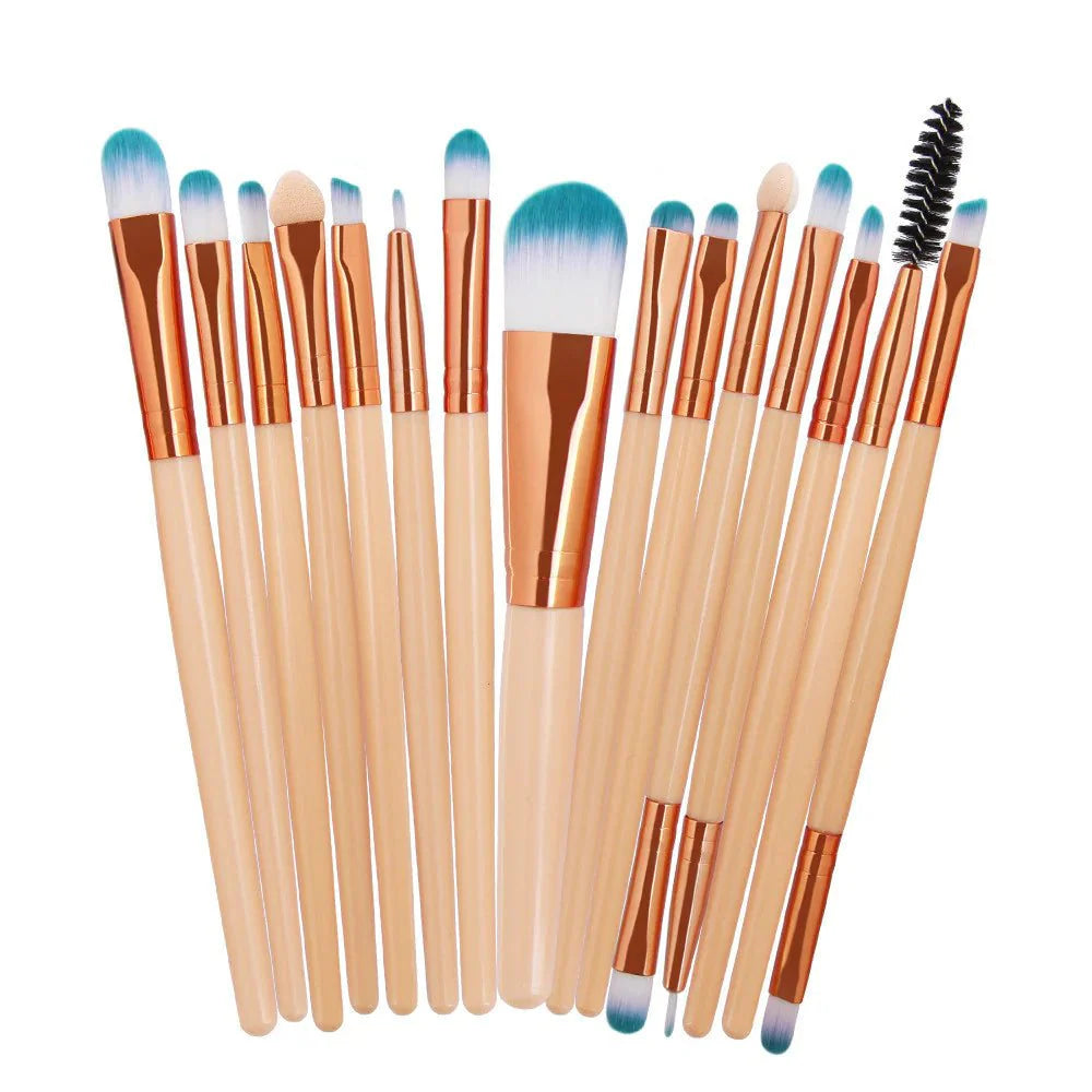 Juego de brochas de maquillaje premium de 15 piezas