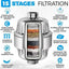 15-Stage Spa Shower Filter for Enhanced Water Quality