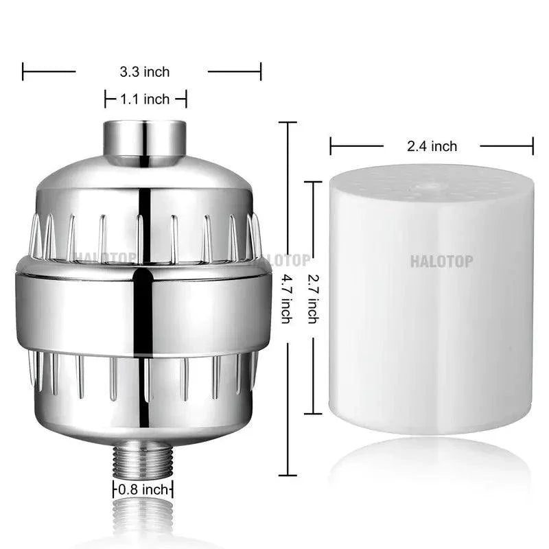 15-Stage Spa Shower Filter for Enhanced Water Quality